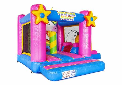 kup małą nadmuchiwaną poduszkę powietrzną ze zjeżdżalnią w motywie jednorożca