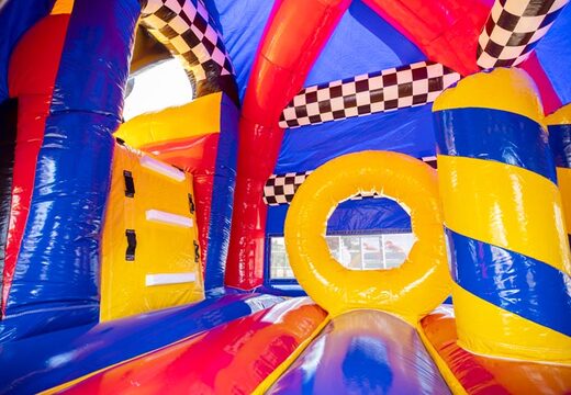 Multiplay super poduszka powietrzna w motywie Formuły 1 z samochodem wyścigowym na górze na sprzedaż dla dzieci