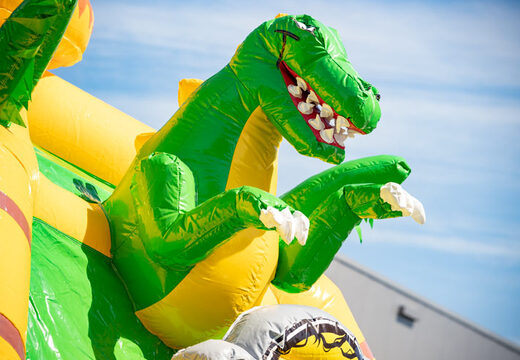 Kup wielozadaniowy motyw dinozaura z poduszką powietrzną z sekcją do skakania i zjeżdżalnią dla dzieci