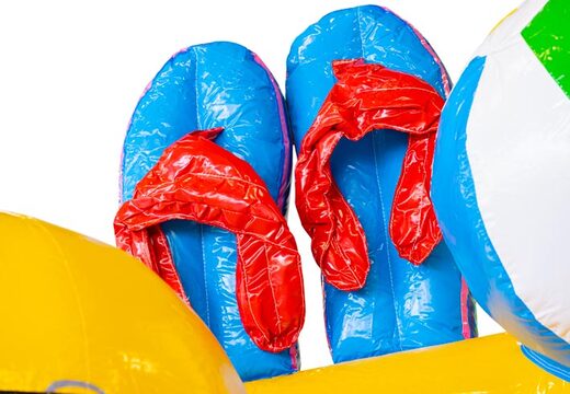 zamów nadmuchiwaną poduszkę powietrzną z motywem kaczego świata ze zjeżdżalnią dla dzieci