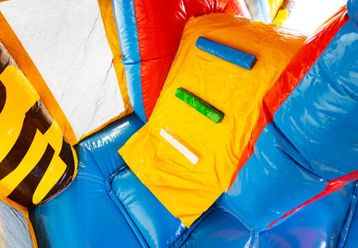 Zamów teraz Dmuchany dmuchany zamek ze zjeżdżalnią i dachem w motywie amazon safari dla dzieci