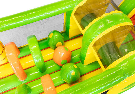 Kup 13 metrowy nadmuchiwany tor przeszkód z motywem Dino dla dzieci.  Zamów nadmuchiwane tory przeszkód już teraz online w JB Dmuchańce Polska