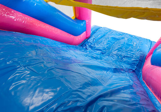 Kup nadmuchiwany tor przeszkód Flamingo o długości 13 metrów dla dzieci. Zamów nadmuchiwane tory przeszkód już teraz online w JB Dmuchańce Polska