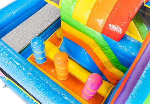 Sprzedam nadmuchiwaną poduszkę powietrzną Mini Multiplay z motywem Jednorożca dla dzieci. Zamów nadmuchiwane poduszki powietrzne w JB Dmuchańce Polska