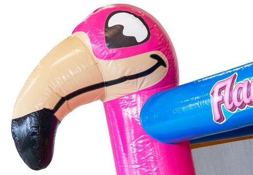 Motyw różowego flaminga na dmuchanym zamku Multi Slide