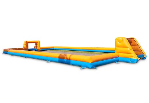 Uderzająca żółć z niebieskimi piłkarskimi wstawkami