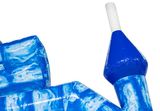 Niebieska wieżyczka standardowego zamku dmuchanego Blue Brick