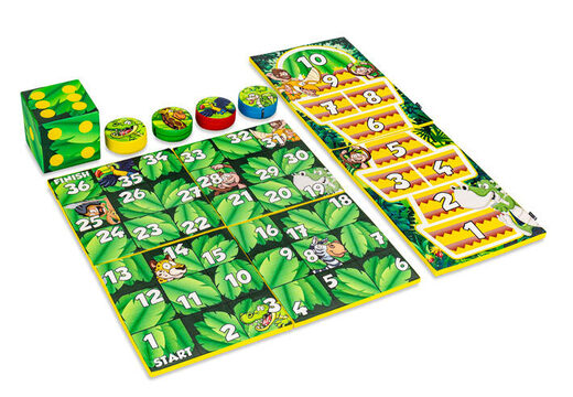 Kolorowy zestaw gier z tyłu Softplay w temacie Dżungla Dino