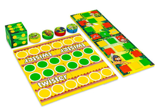 Kolorowy zestaw gier z przodu Softplay w temacie Dżungla Dino