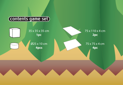 Zawartość zestawu do zabawy Softplay w tematyce Dżungla - Dinozaur do kupienia w JB