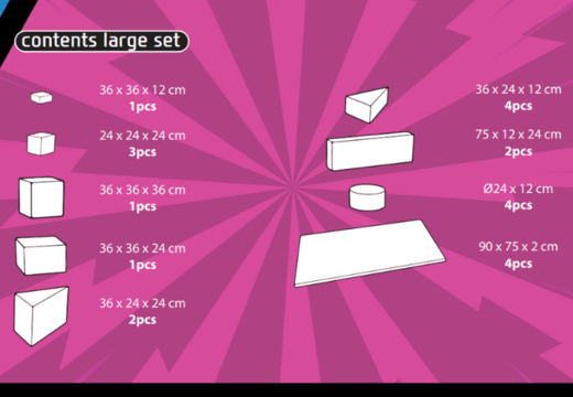 Zawartość dużego zestawu Softplay w tematyce komiksowej kup online