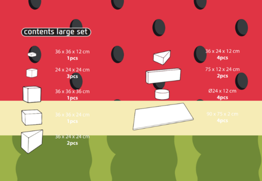 Zawartość dużego zestawu Softplay w tematyce Flaming - Hawaje kup online