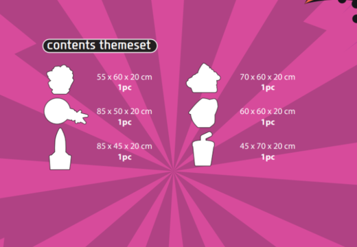Zawartość zestawu tematycznego Softplay w tematyce komiksowej zamówić online w JB