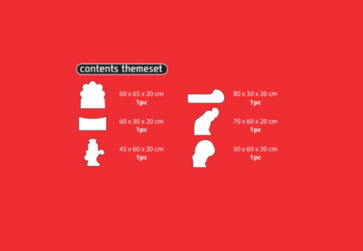 Zawartość zestawu tematycznego Softplay w tematyce kolejki górskiej zamówić online w JB