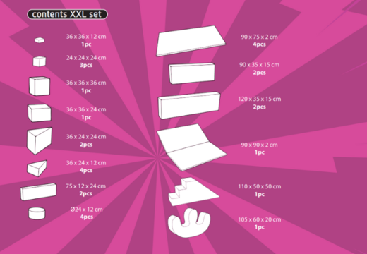 Zamów zawartość zestawu Softplay XXL w temacie Komiksowym od JB Inflatables w Meppel