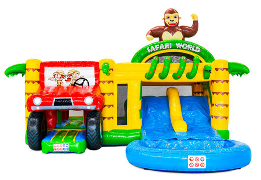 Kup Multiplay Dubbelslide Zamku dmuchanego w temacie safari gorilla w JB