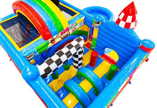 Wnętrze zamku dmuchanego z łukami, kolumnami i poduszkami powietrznymi na sprzedaż w JB