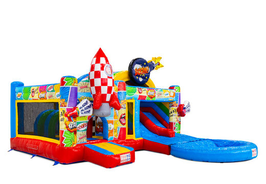 Bok Multiplay Dubbelslide z basenem w temacie komiksu