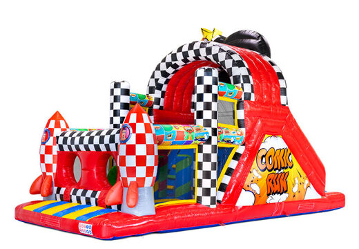 Wysokiej jakości tor przeszkód w żywym stylu komiksowym